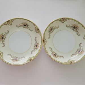 Set Of 2 Noritake China Japan 89486 Milford Soup Coupe Bowl 7 1/4"